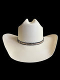 White Western Cowboy Hat – Classic Rodeo Style Hat with Feather Accent 7 1/8 | Charro & Vaquero Inspired