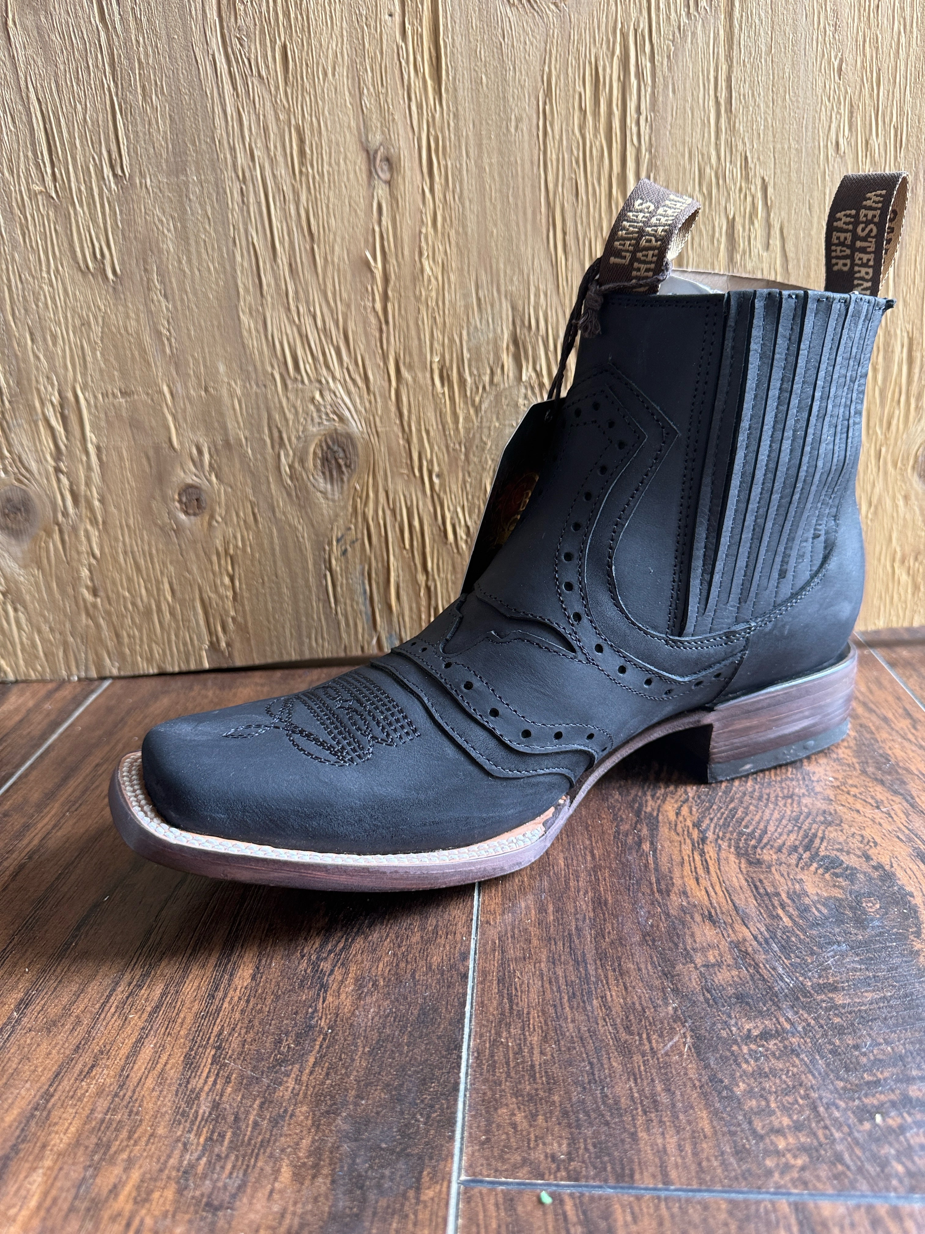Men’s Torino Rodeo Ankle Boots – Black Genuine Leather Western Boots | Rodeo Last | Made in Mexico