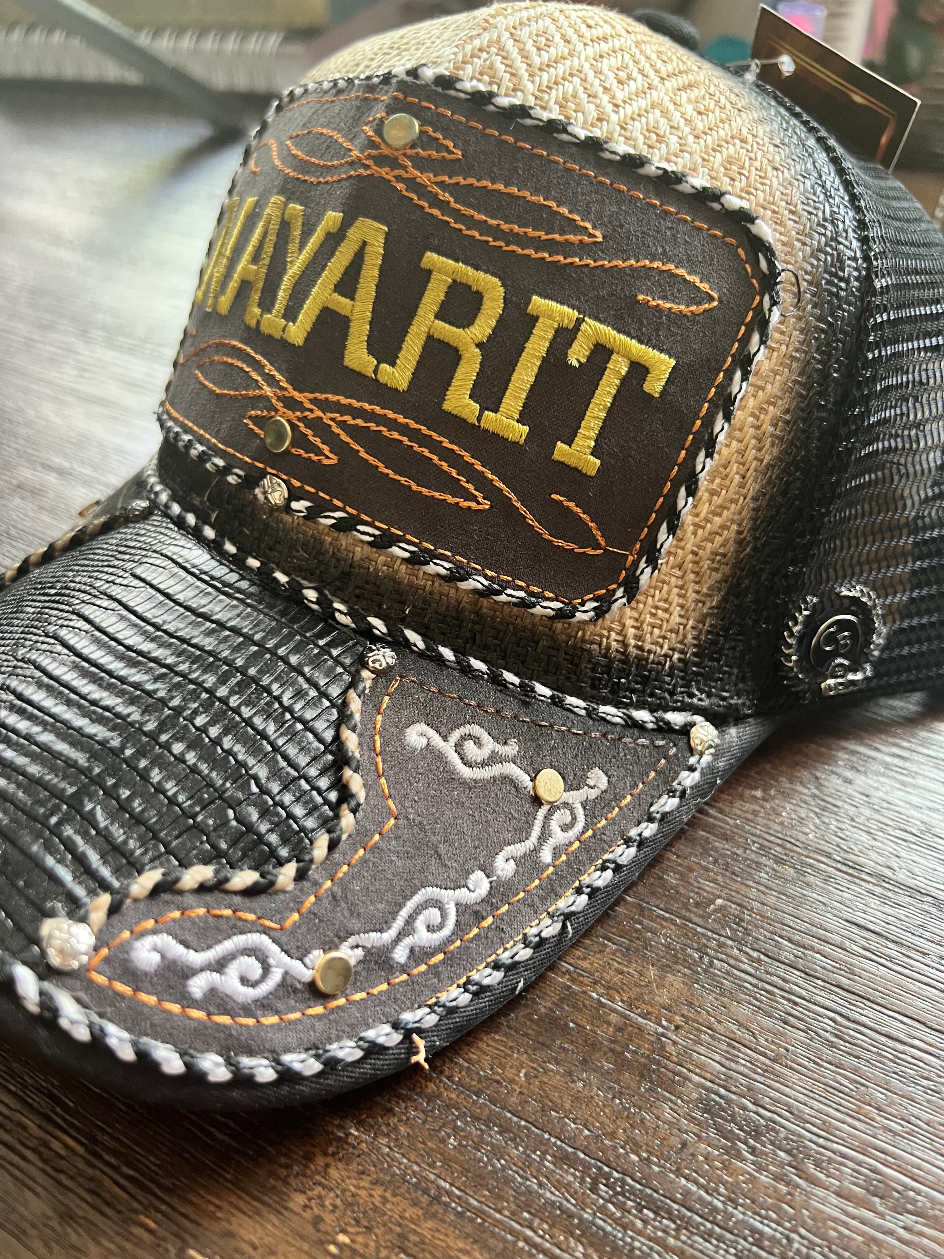 Nayarit Trucker Hat – Western Horse Patch Mesh Cap, Mexican Charro Style Snapback