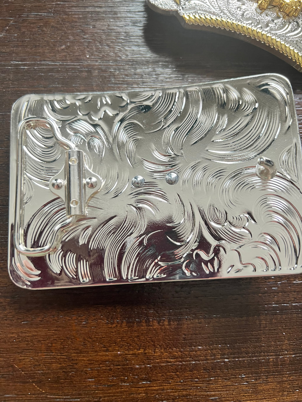 Escudo Nacional de México Gold, Silver & Black Belt Buckle