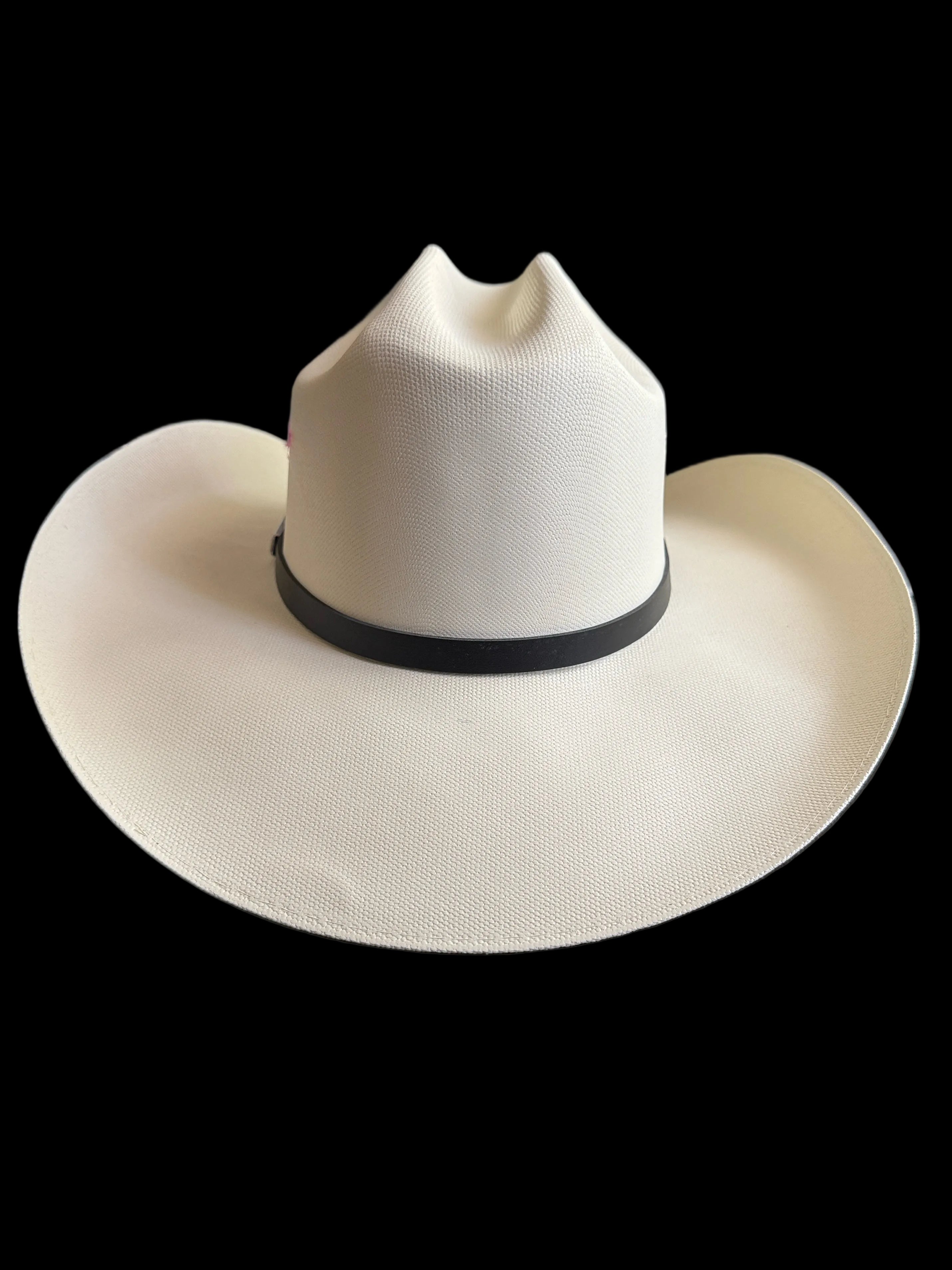 White Western Cowboy Hat – Classic Rodeo Style Hat with Feather Accent 7 1/8 | Charro & Vaquero Inspired