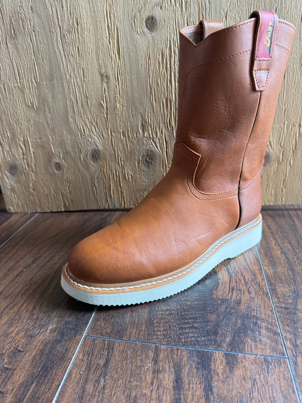 Men’s Leather Work Boots – Western Roper Style Work Boot | Corte Vacuno | Honey