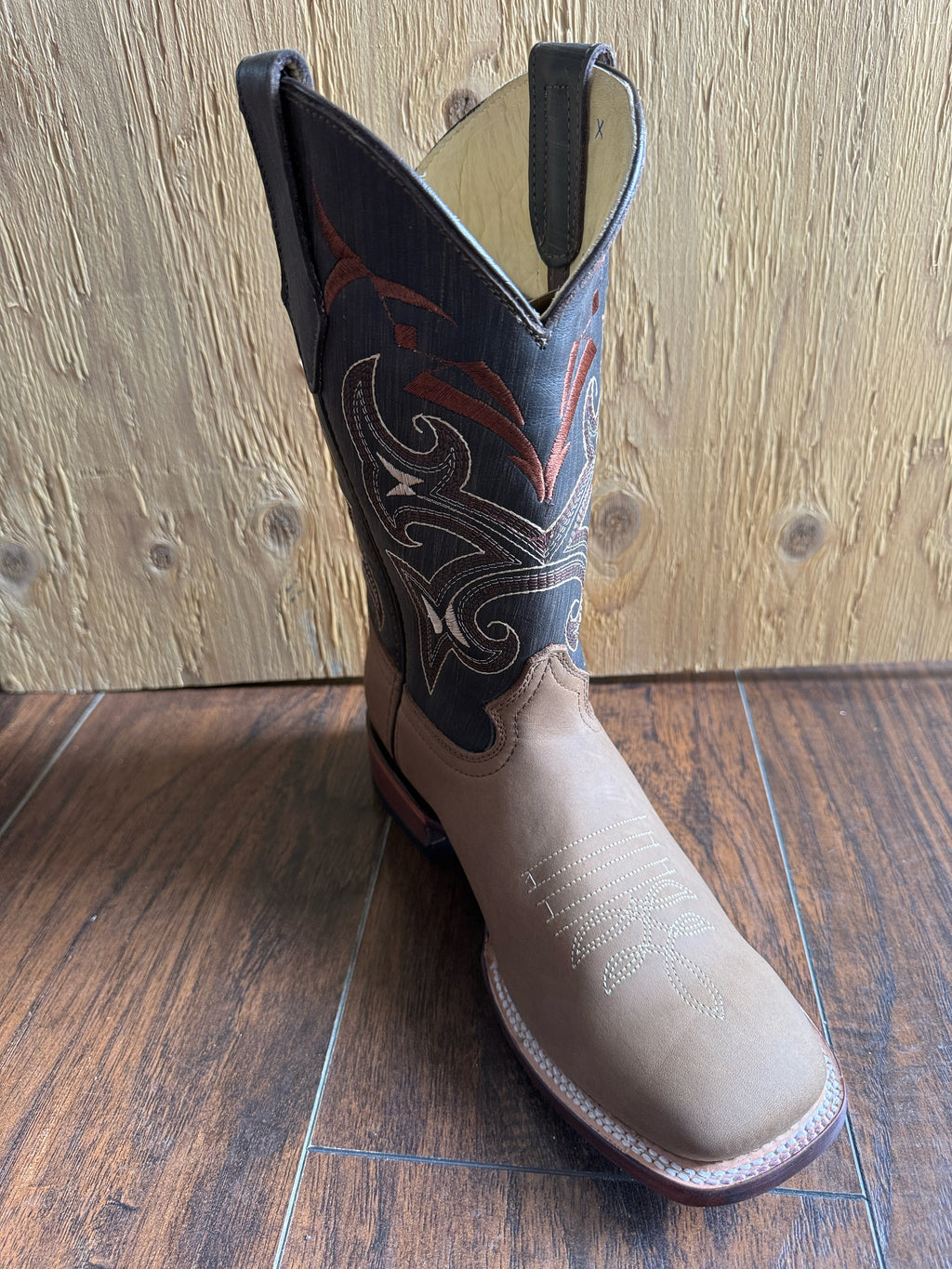 Men’s Ocher Cowboy Boots – Authentic Leather Western Boots Made in Mexico | Bulldog Last | Crazy Bovine Skin