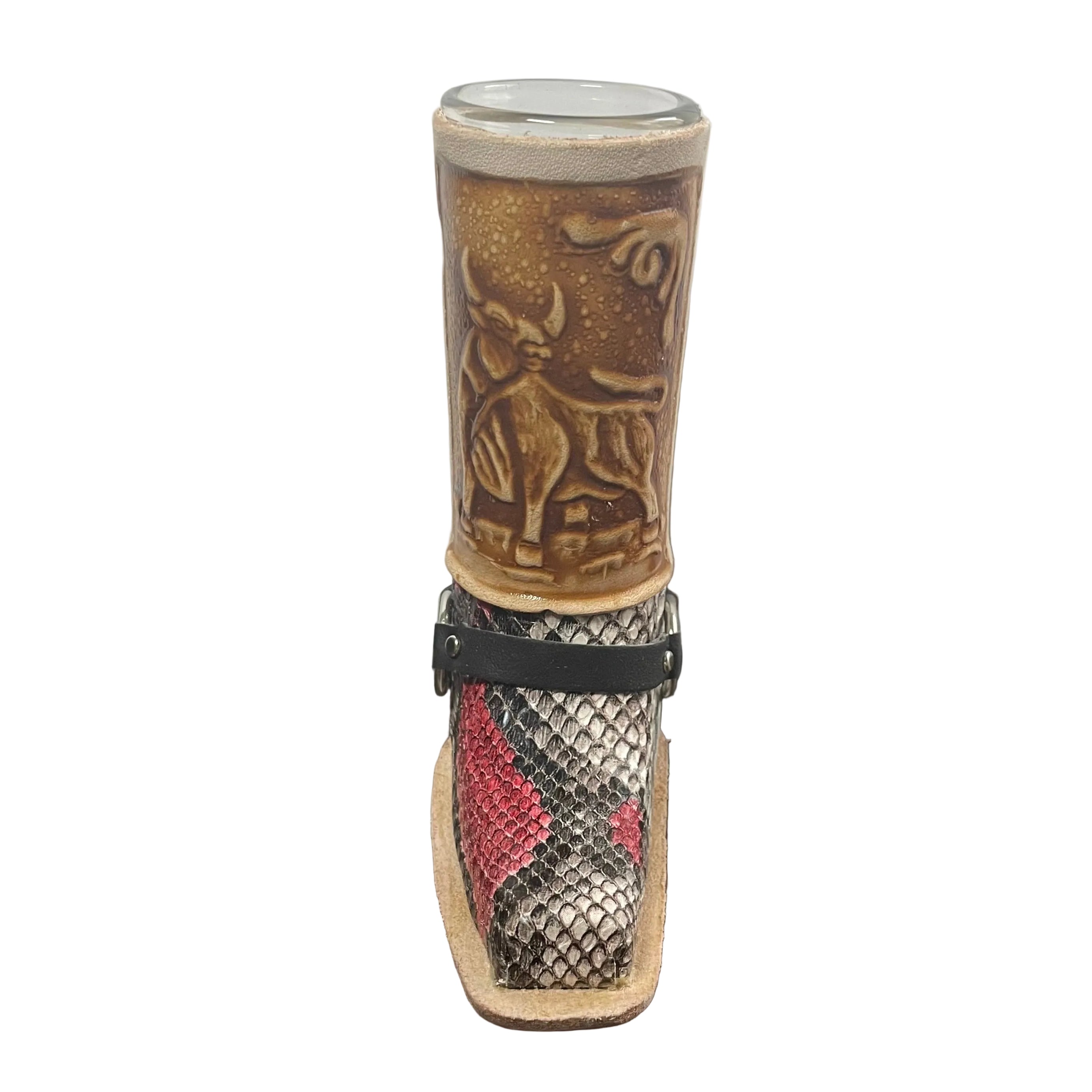 Leather Boot Shot Glass Western Collectible - Authentic Mexican Leather Boot Shot Glass