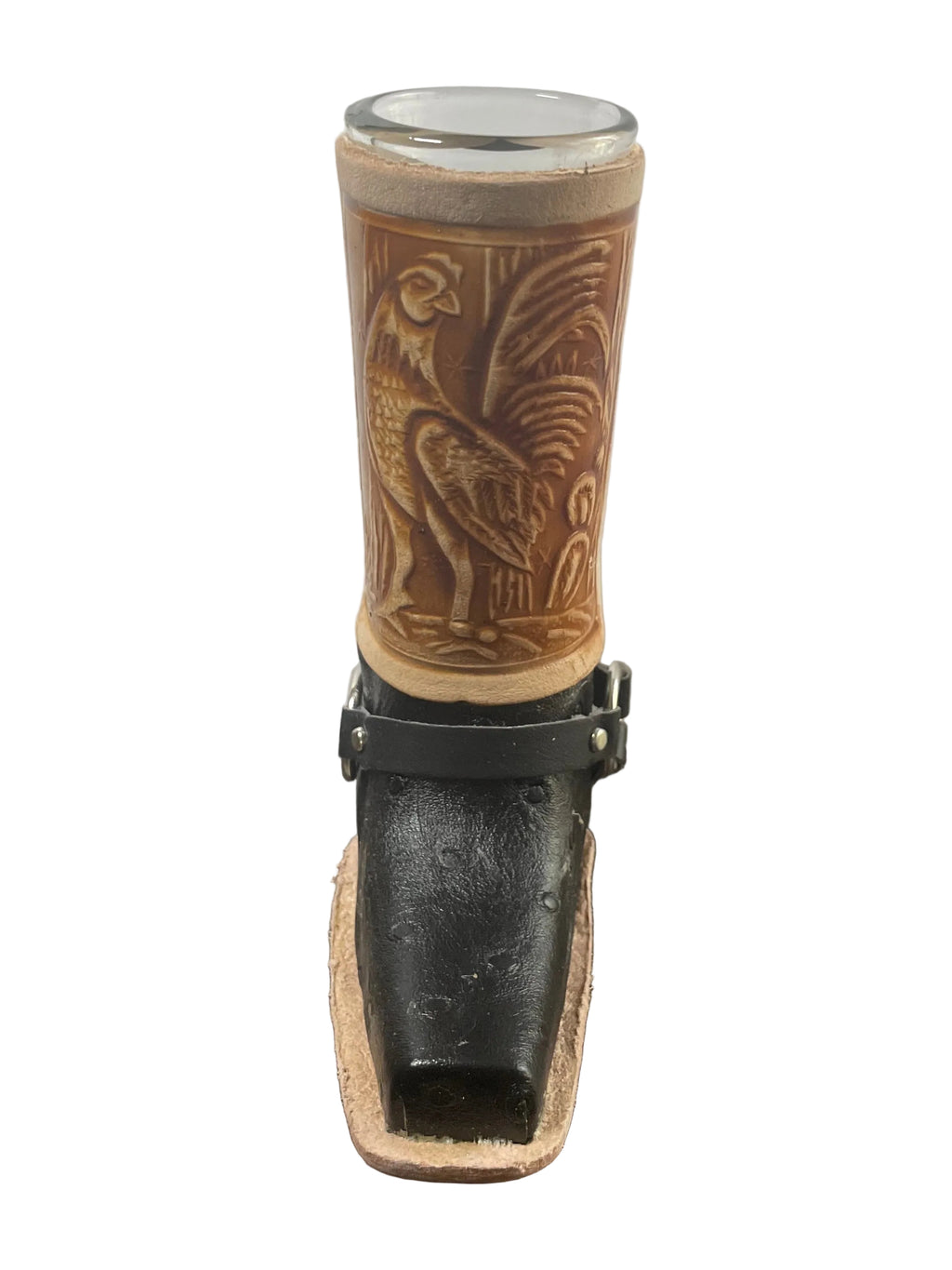 Leather Boot Shot Glass Western Collectible - Authentic Mexican Leather Boot Shot Glass