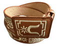 Horseshoe Leather Men's Cowboy Belt – Embroidered Western Style