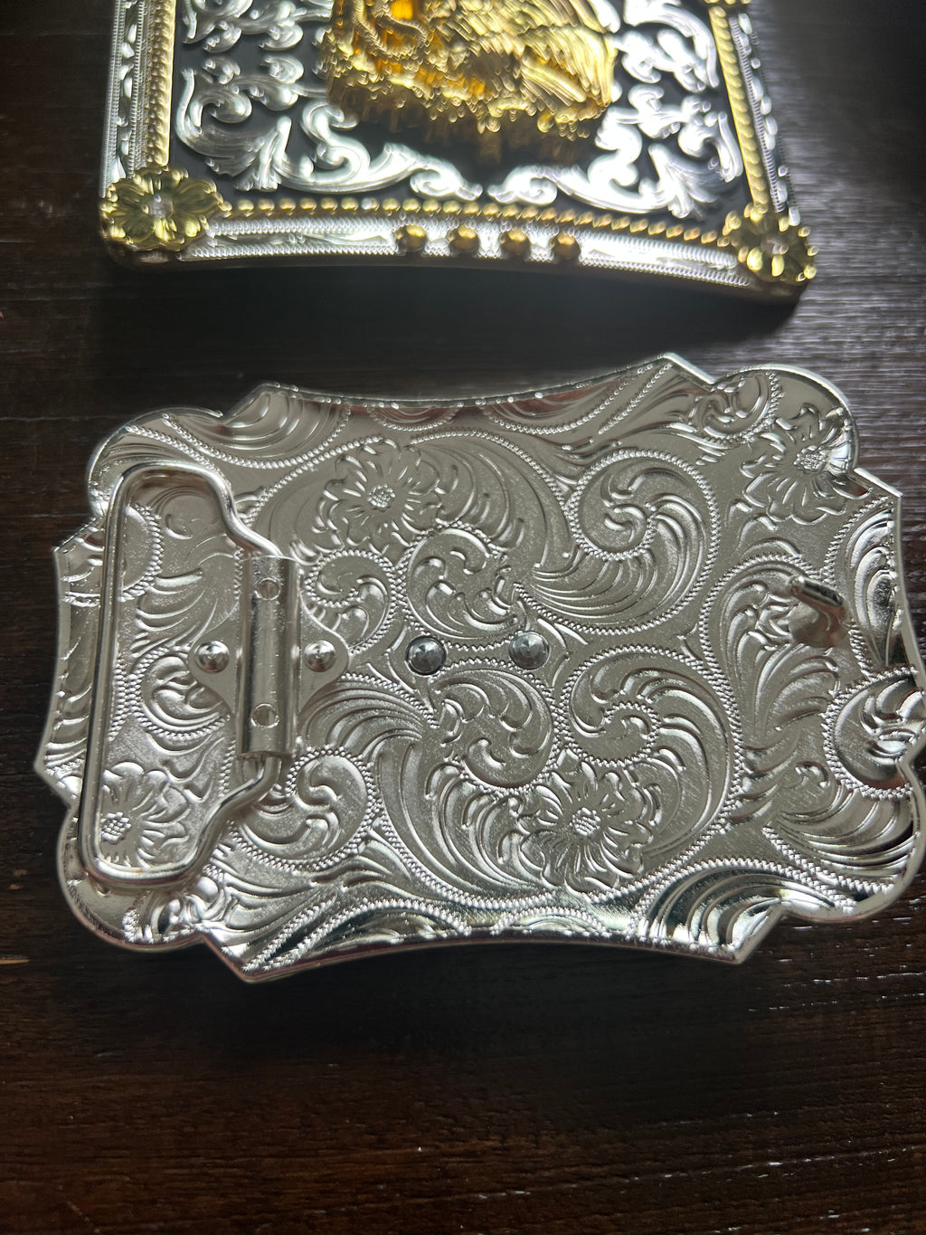 Escudo Nacional de México Gold & Silver Belt Buckle
