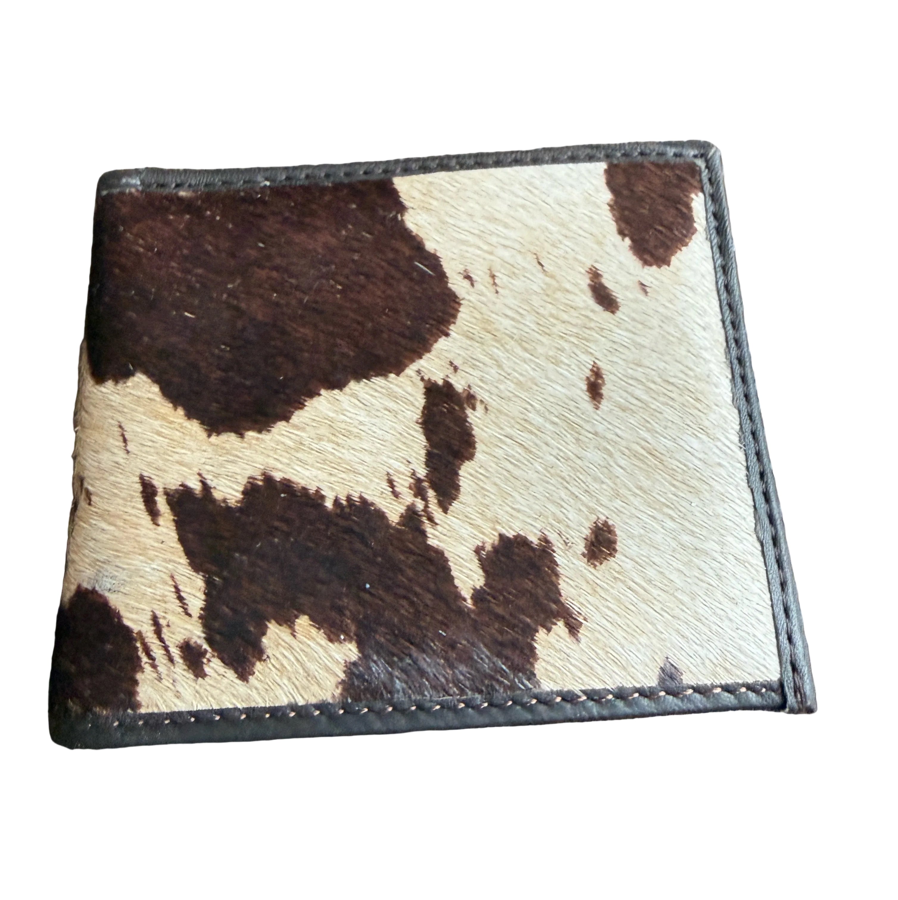 Western Genuine Cowhide Leather Wallet – Handmade Rustic Cowboy Wallet