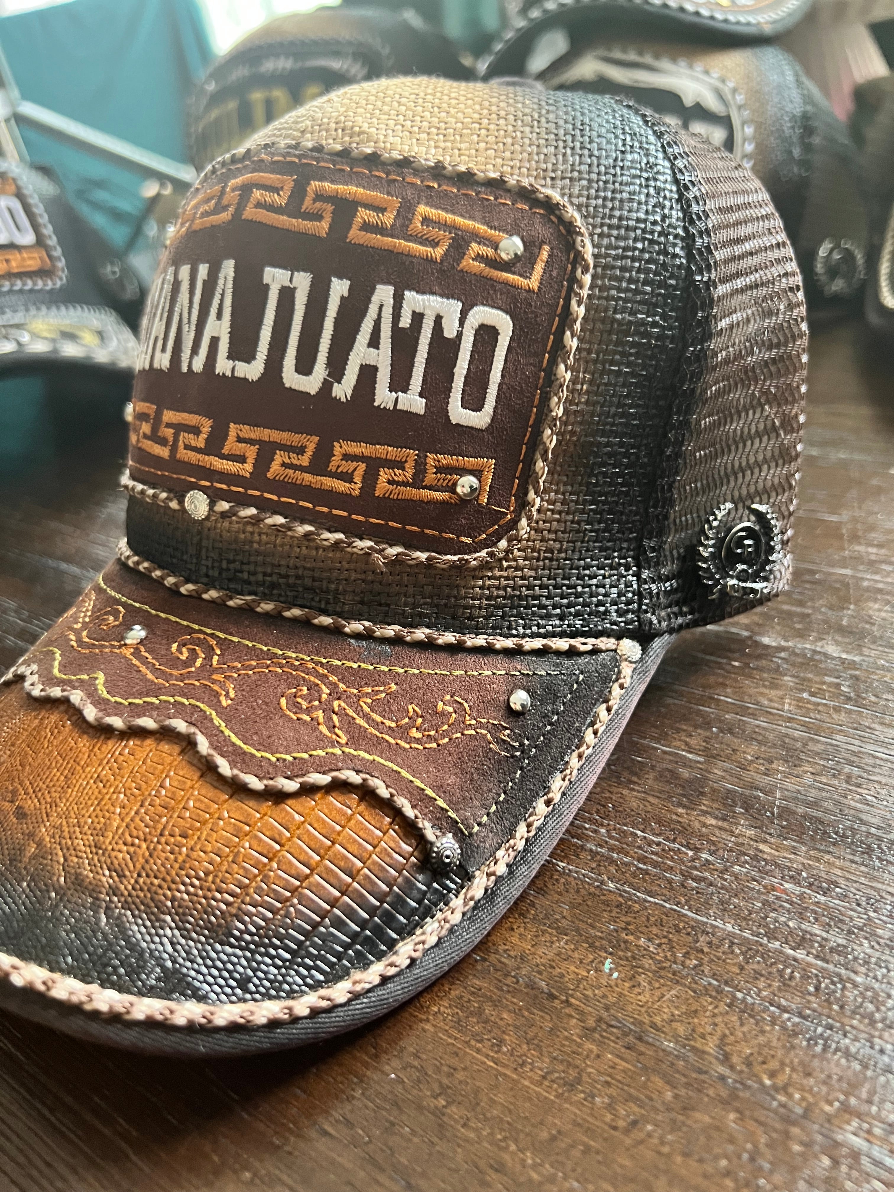 Guanajuato Leather Trucker Hat with Snap Back