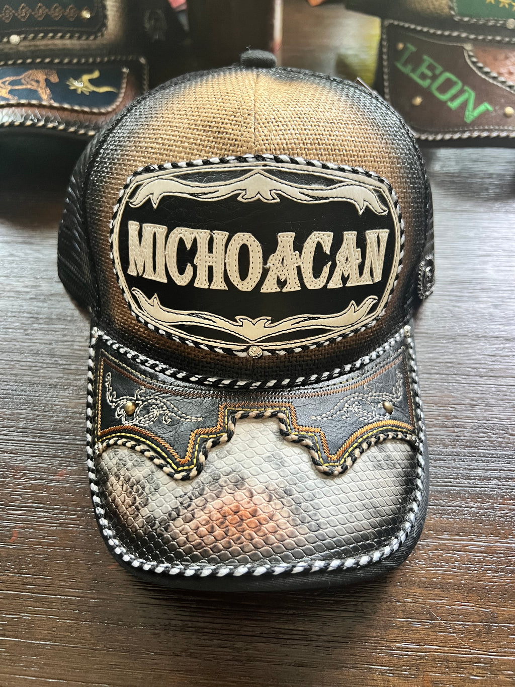 Michoacán Trucker Hat – Western Charro Style Mesh Snapback Cap