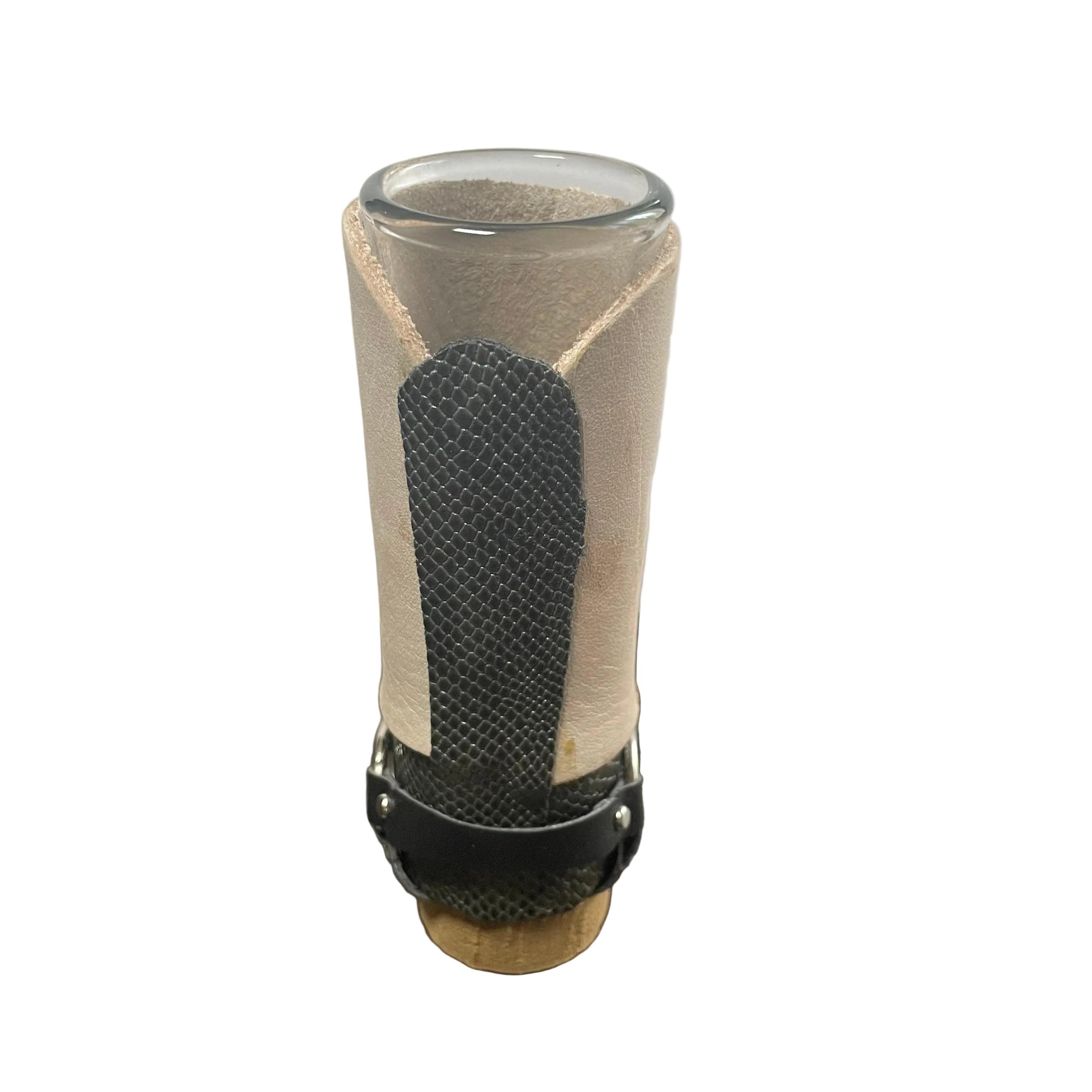 Leather Boot Shot Glass Western Collectible - Authentic Mexican Leather Boot Shot Glass