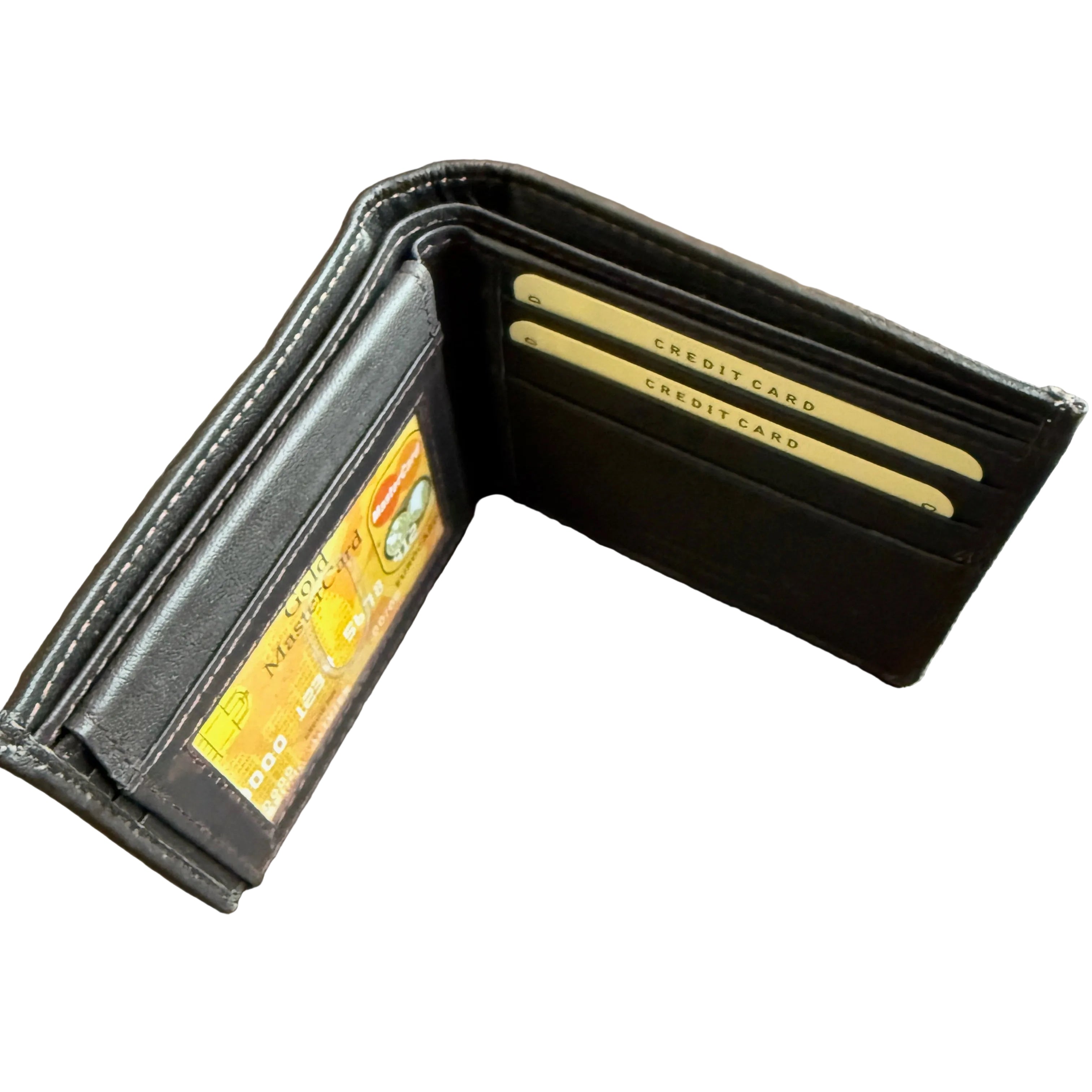 Western Genuine Cowhide Leather Wallet – Handmade Rustic Cowboy Wallet