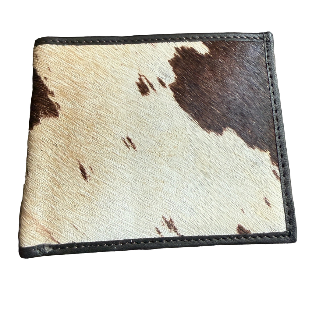 Western Genuine Cowhide Leather Wallet – Handmade Rustic Cowboy Wallet