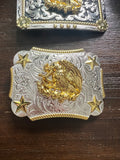 Escudo Nacional de México Gold & Silver Belt Buckle