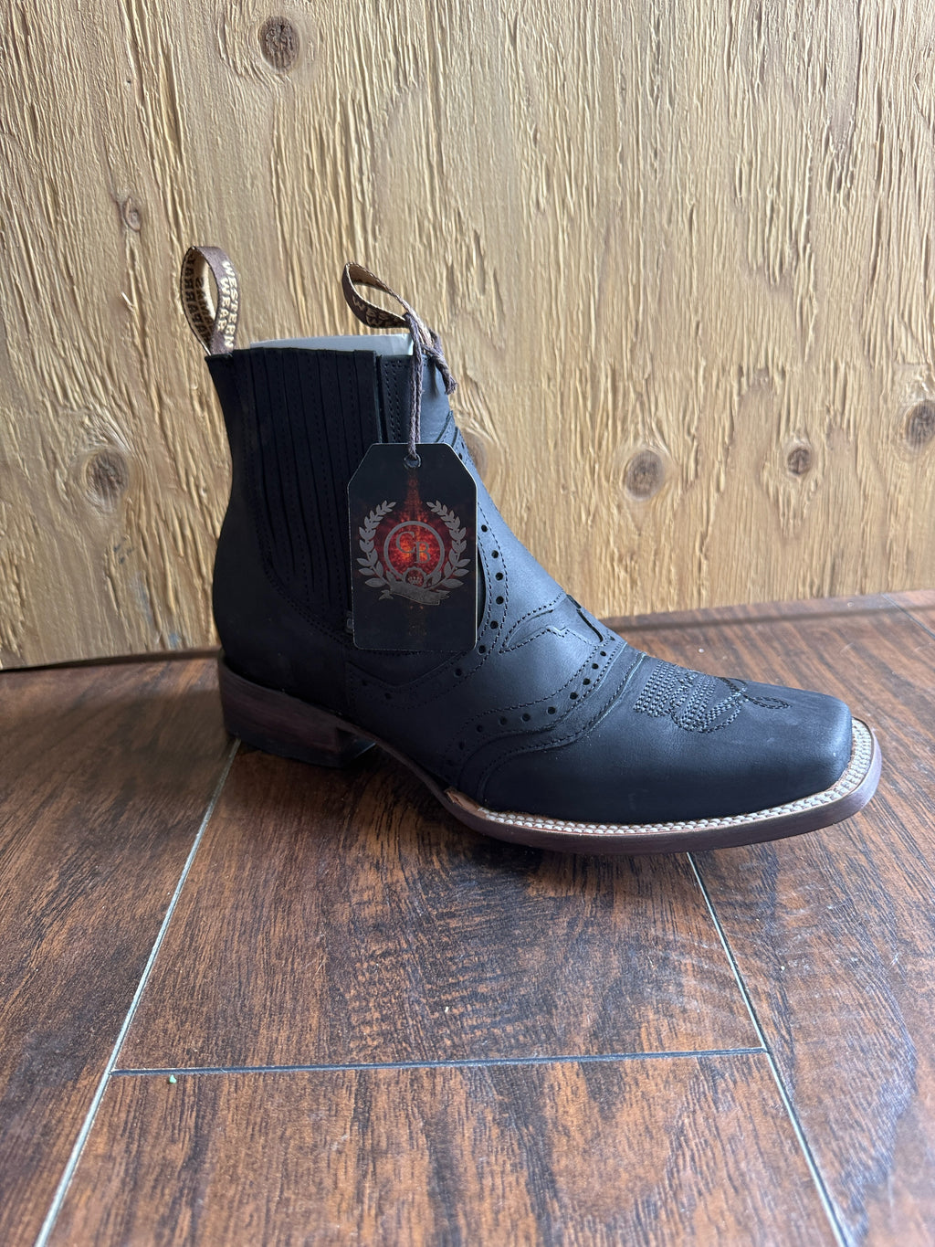 Men’s Torino Rodeo Ankle Boots – Black Genuine Leather Western Boots | Rodeo Last | Made in Mexico