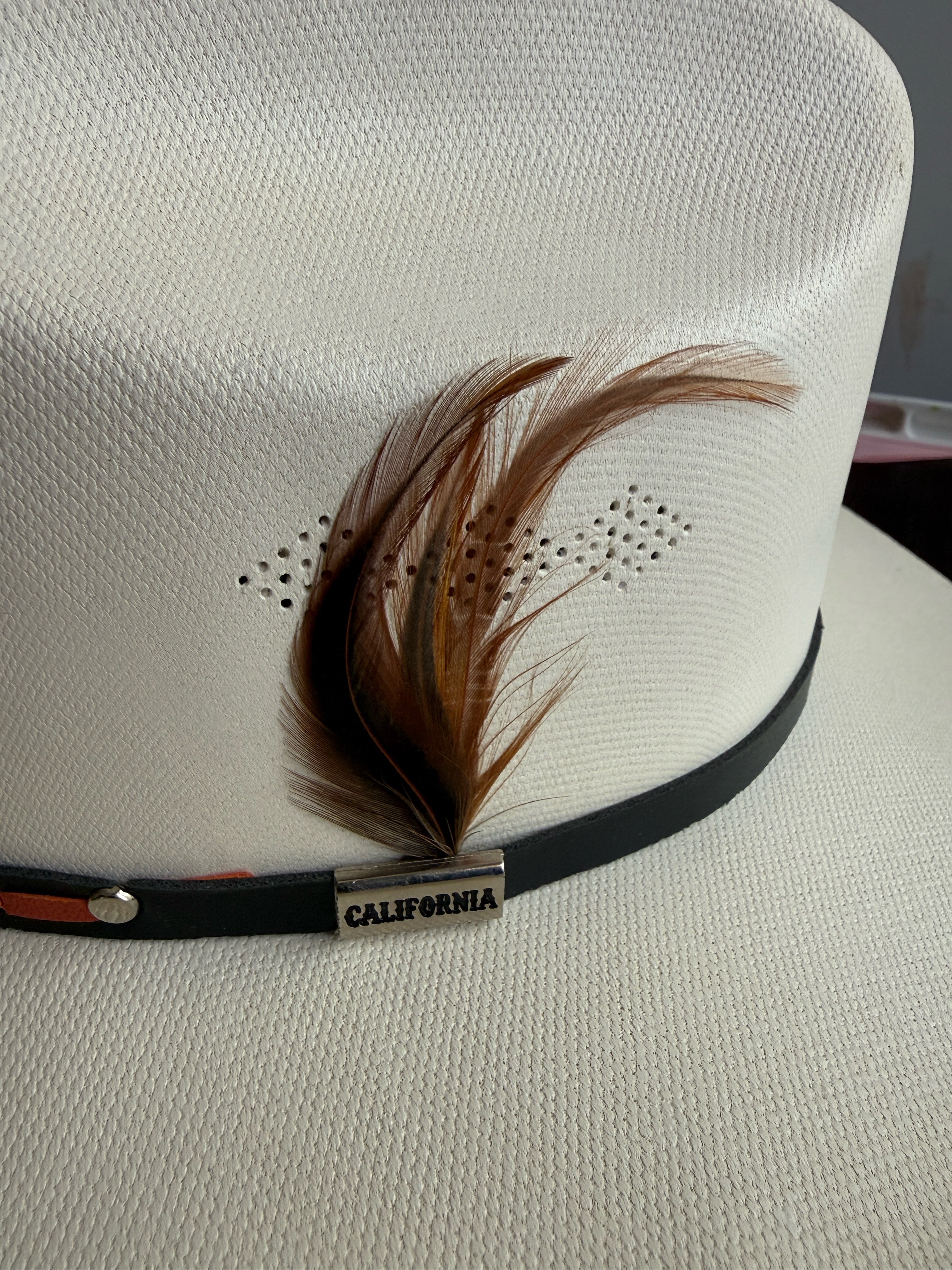 White Western Cowboy Hat – Classic Rodeo Style Hat with Feather Accent 7 | Charro & Vaquero Inspired
