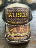 Jalisco Leather Trucker Hat with Snap Back