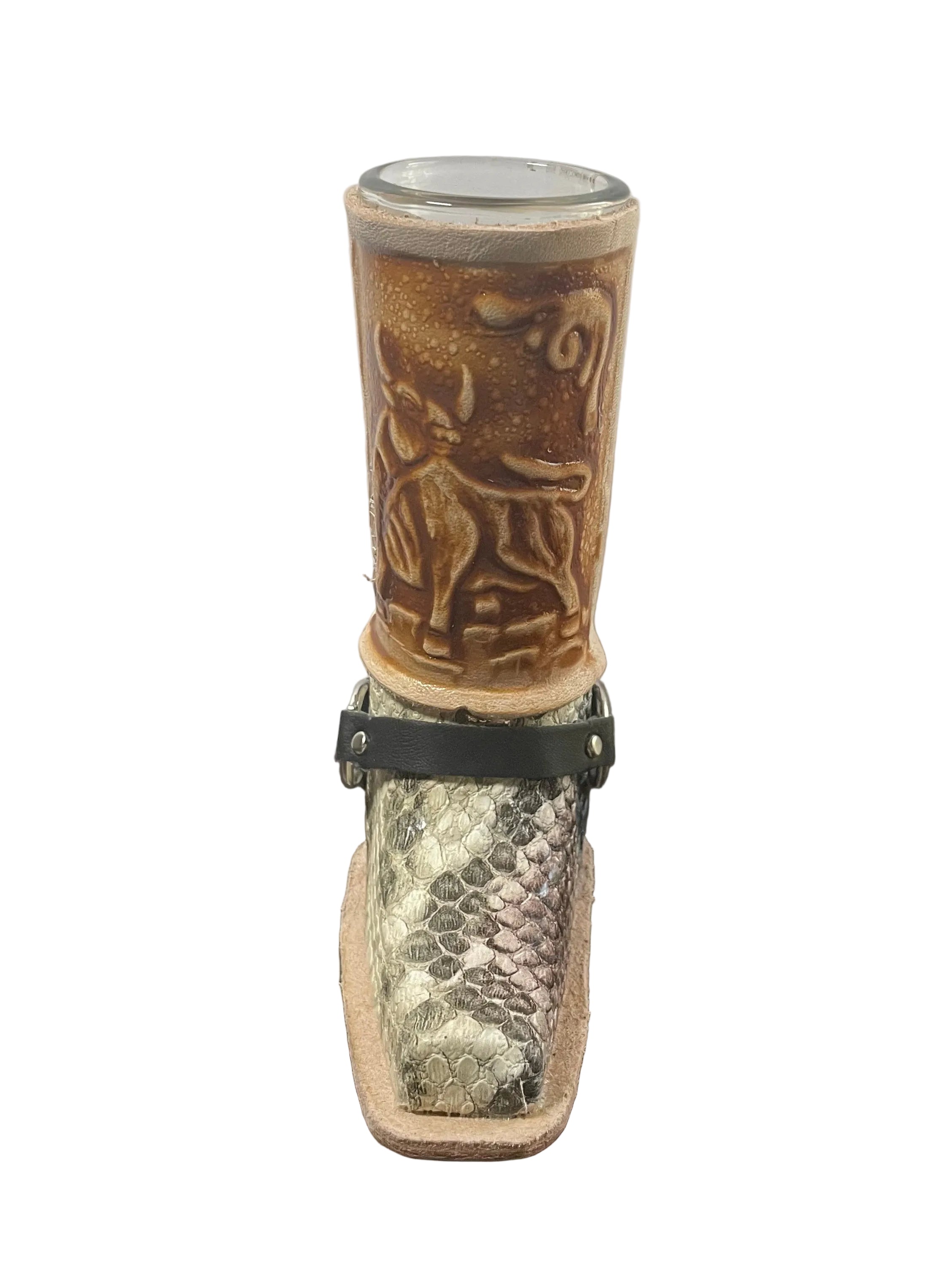 Leather Boot Shot Glass Western Collectible - Authentic Mexican Leather Boot Shot Glass