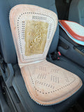 Car Seat Cover Genuine Leather– Handcrafted Deer Design Seat Protector for Cars, Trucks & SUVs