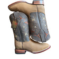 Men’s Ocher Cowboy Boots – Authentic Leather Western Boots Made in Mexico | Bulldog Last | Crazy Bovine Skin